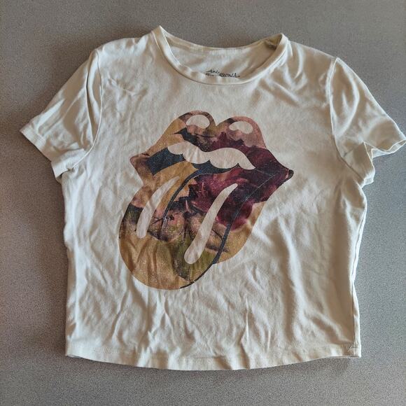 The Rolling Stones Shirt Girls Medium Lips Tongue Short Sleeve Tee - Picture 2 of 7
